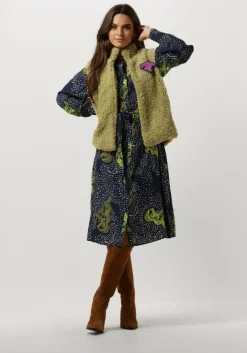 donkerblauwe pom amsterdam mini jurk eternity