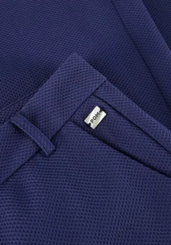 donkerblauwe pom amsterdam pantalon wide leg pants sapphire