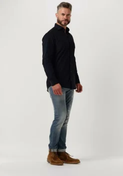 donkerblauwe porto milano klassiek overhemd lagos