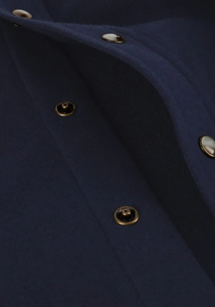 donkerblauwe profuomo casual overhemd overshirt wester