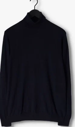 donkerblauwe profuomo coltrui pullover roll neck