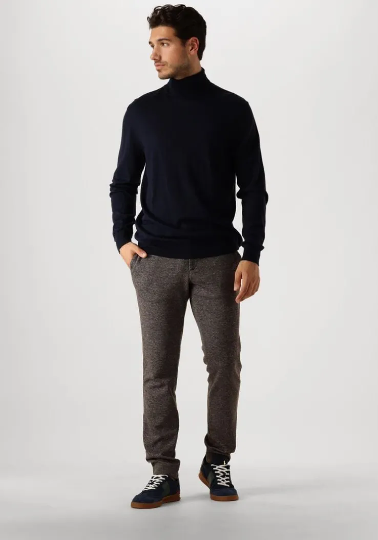 donkerblauwe profuomo coltrui pullover roll neck