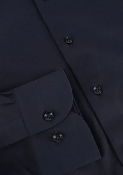 donkerblauwe profuomo klassiek overhemd shirt x-cutaway sc sf japanese knitted