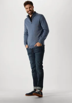 donkerblauwe profuomo klassiek overhemd shirt x-cutaway japanese knitted