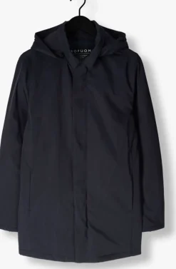 donkerblauwe profuomo parka's outerw rainc mgnt lng