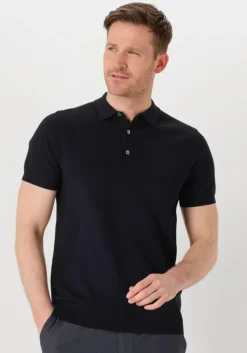 donkerblauwe profuomo polo polo short sleeve