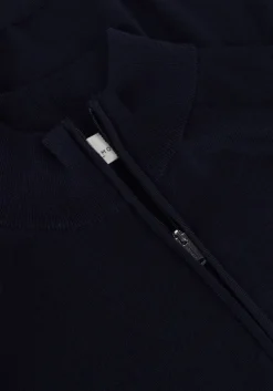 donkerblauwe profuomo trui pullover half zip