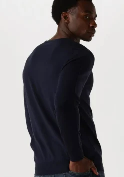 donkerblauwe profuomo trui pullover v-neck