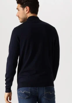 donkerblauwe profuomo trui pullover mock