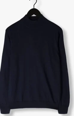 donkerblauwe profuomo trui pullover mock