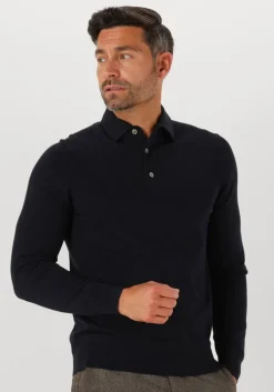 donkerblauwe profuomo trui polo onepiece luxury basic