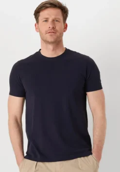 donkerblauwe profuomo t-shirt t-shirt crew neck ss