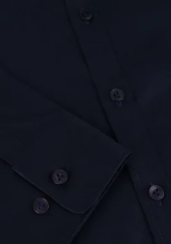 donkerblauwe pure path casual overhemd essential casual shirt