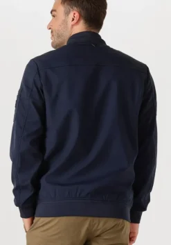 donkerblauwe pure path gewatteerde jas regular fit padded jackets