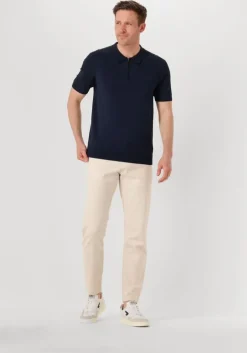 donkerblauwe pure path polo regular fit polo ss half zip knitwear