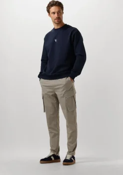 donkerblauwe pure path sweater loose fit sweaters crewneck305