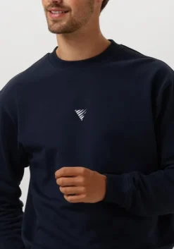 donkerblauwe pure path sweater loose fit sweaters crewneck305