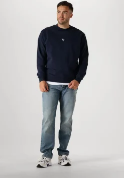 donkerblauwe pure path sweater loose fit sweaters crewneck305