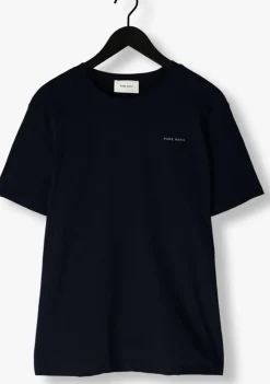 donkerblauwe pure path t-shirt regular fit t-shirts crewneck ss103