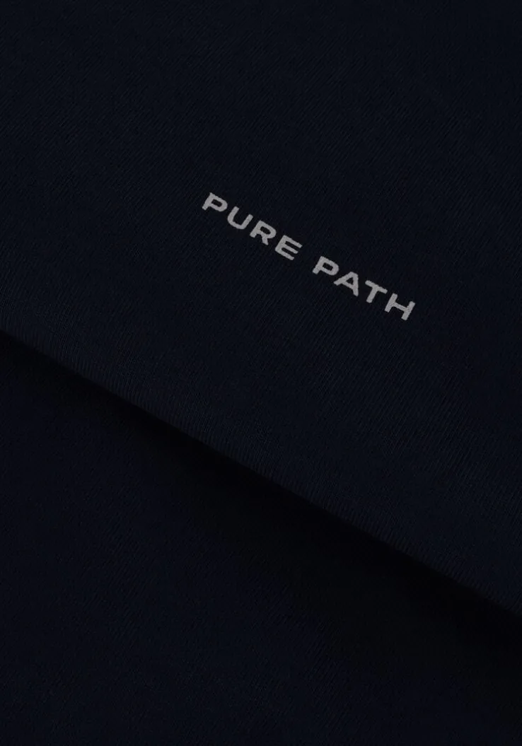 donkerblauwe pure path t-shirt regular fit t-shirts crewneck ss103