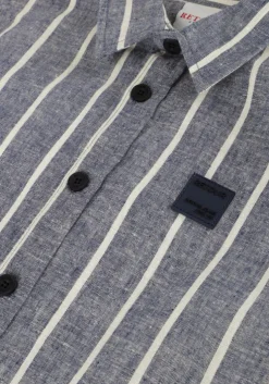 donkerblauwe retour casual overhemd floris