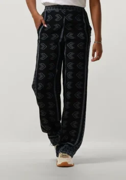 donkerblauwe rough studios wijde broek alex pants