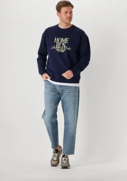 donkerblauwe scotch & soda sweater front relaxed fit sweatshirt