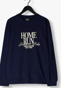 donkerblauwe scotch & soda sweater front relaxed fit sweatshirt