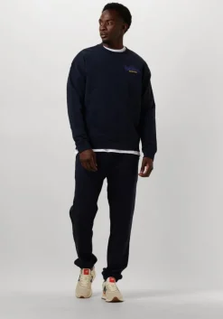 donkerblauwe scotch & soda joggingbroek logo sweatpant
