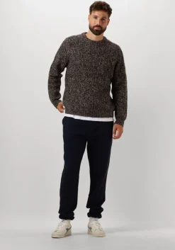 donkerblauwe scotch & soda joggingbroek logo sweatpant