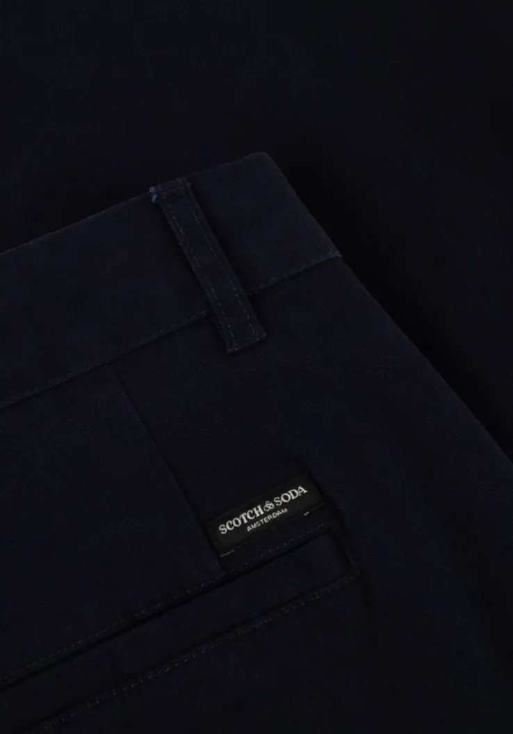 donkerblauwe scotch & soda chino stuart stretch cotton chino