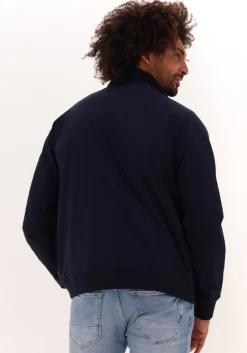 donkerblauwe scotch & soda jack classic harrington soft-shell jacket