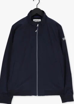 donkerblauwe scotch & soda jack classic harrington soft-shell jacket