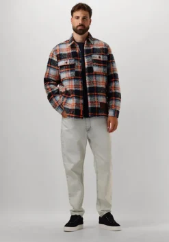 donkerblauwe scotch & soda trui front back artwork sweatshirt