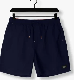donkerblauwe scotch & soda zwembroeken mid length swim short solid