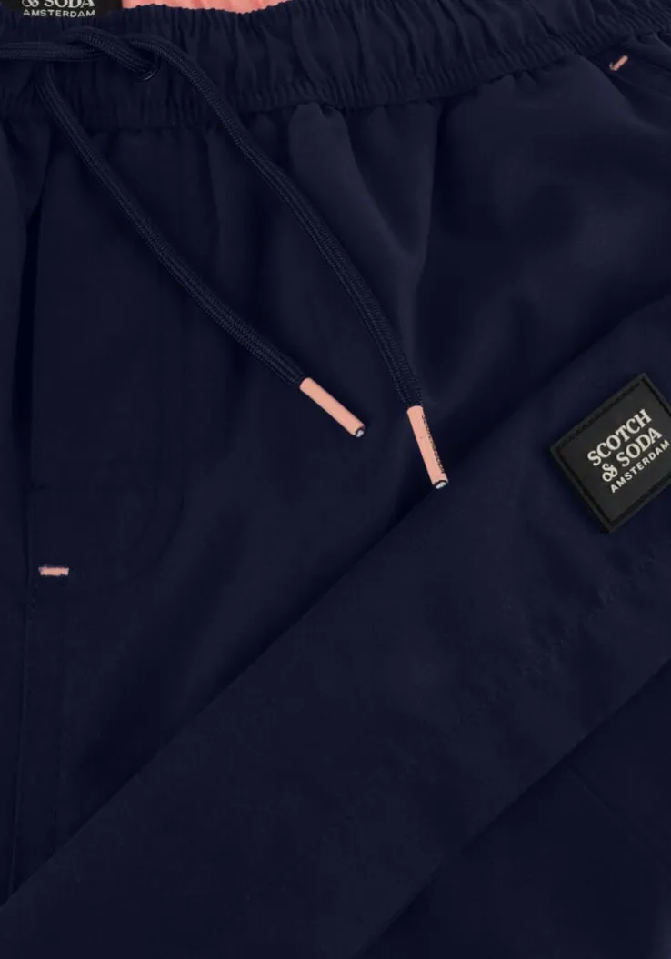 donkerblauwe scotch & soda zwembroeken mid length swim short solid