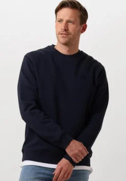 donkerblauwe scotch & soda sweater core - logo sweatshirt