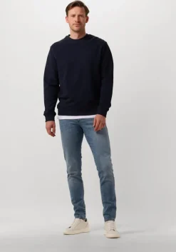 donkerblauwe scotch & soda sweater core - logo sweatshirt