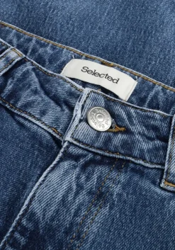 donkerblauwe selected femme slim fit jeans slfslim bea-kori mw jeans