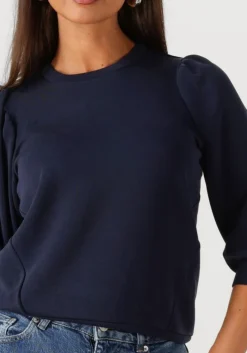 donkerblauwe selected femme t-shirt slftenny 3/4 sweat top