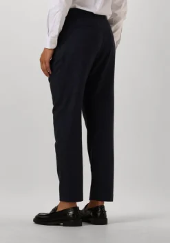 donkerblauwe selected homme pantalon slhslim-reed wool trs