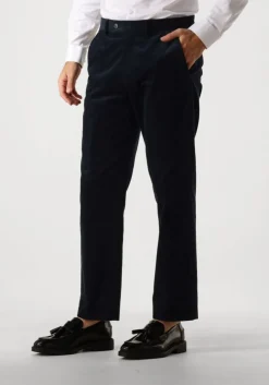 donkerblauwe selected homme pantalon slhreg-duca corduroy p