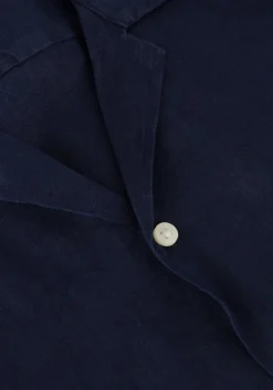 donkerblauwe selected homme casual overhemd slhregkylian ss shirt resort