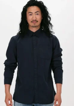 donkerblauwe selected homme casual overhemd regrick-soft shirt