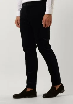 donkerblauwe selected homme pantalon slim-oakland cord trs