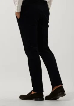 donkerblauwe selected homme pantalon slim-oakland cord trs