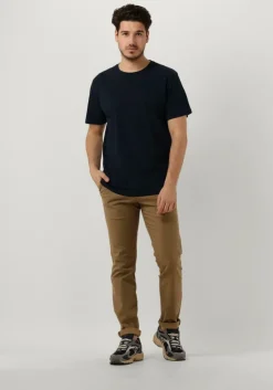 donkerblauwe selected homme t-shirt slhaspen ss o-neck tee noos