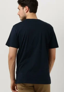 donkerblauwe selected homme t-shirt slhaspen ss o-neck tee noos