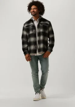 donkerblauwe selected homme overshirt loosepablo ls check