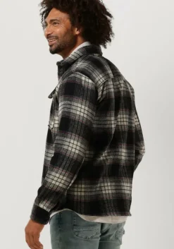 donkerblauwe selected homme overshirt loosepablo ls check